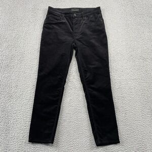 KUT from the Kloth Corduroy Pants Womens 4P Black Rachael Fab Ab Mom High Rise